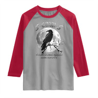 Funny F Caw F Raglan Shirt When Some Asked Him About Black Crow Moon Gothic - Wonder Print Shop