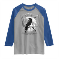 Funny F Caw F Raglan Shirt When Some Asked Him About Black Crow Moon Gothic - Wonder Print Shop