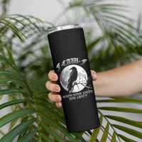 Funny F Caw F Skinny Tumbler When Some Asked Him About Black Crow Moon Gothic - Wonder Print Shop