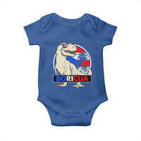 Funny Boricua Dinosaur Dino Puerto Rican Flag Hispanic Heritage Baby Onesie - Wonder Print Shop