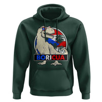 Funny Boricua Dinosaur Dino Puerto Rican Flag Hispanic Heritage Hoodie - Wonder Print Shop