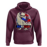 Funny Boricua Dinosaur Dino Puerto Rican Flag Hispanic Heritage Hoodie - Wonder Print Shop