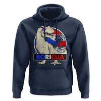 Funny Boricua Dinosaur Dino Puerto Rican Flag Hispanic Heritage Hoodie - Wonder Print Shop