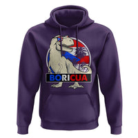 Funny Boricua Dinosaur Dino Puerto Rican Flag Hispanic Heritage Hoodie - Wonder Print Shop