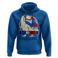 Funny Boricua Dinosaur Dino Puerto Rican Flag Hispanic Heritage Hoodie - Wonder Print Shop