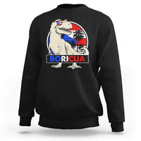 Funny Boricua Dinosaur Dino Puerto Rican Flag Hispanic Heritage Sweatshirt - Wonder Print Shop