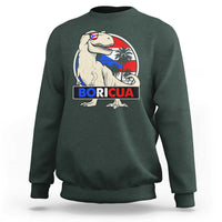 Funny Boricua Dinosaur Dino Puerto Rican Flag Hispanic Heritage Sweatshirt - Wonder Print Shop