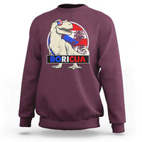 Funny Boricua Dinosaur Dino Puerto Rican Flag Hispanic Heritage Sweatshirt - Wonder Print Shop