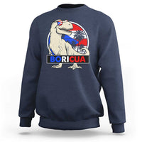 Funny Boricua Dinosaur Dino Puerto Rican Flag Hispanic Heritage Sweatshirt - Wonder Print Shop