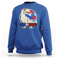 Funny Boricua Dinosaur Dino Puerto Rican Flag Hispanic Heritage Sweatshirt - Wonder Print Shop