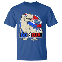 Funny Boricua Dinosaur Dino Puerto Rican Flag Hispanic Heritage T Shirt - Wonder Print Shop