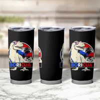 Funny Boricua Dinosaur Dino Puerto Rican Flag Hispanic Heritage Tumbler Cup - Wonder Print Shop