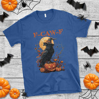 Funny Halloween F Caw F T Shirt Black Crow Moon Gothic Spooky Season - Wonder Print Shop