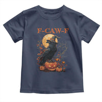 Funny Halloween F Caw F Toddler T Shirt Black Crow Moon Gothic Spooky Season - Wonder Print Shop