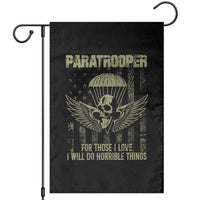 Military Paratrooper Garden Flag For Those I Love I Will Do Horrible Things Airborne Soldier - Wonder Print Shop