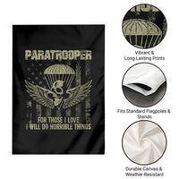 Military Paratrooper Garden Flag For Those I Love I Will Do Horrible Things Airborne Soldier - Wonder Print Shop