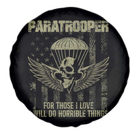 Military Paratrooper Spare Tire Cover For Those I Love I Will Do Horrible Things Airborne Soldier - Wonder Print Shop