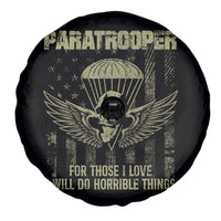 Military Paratrooper Spare Tire Cover For Those I Love I Will Do Horrible Things Airborne Soldier - Wonder Print Shop