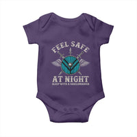 Funny Feel Safe At Night Sleep With A Shieldmaiden Baby Onesie Viking Pride - Wonder Print Shop