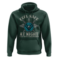 Funny Feel Safe At Night Sleep With A Shieldmaiden Hoodie Viking Pride - Wonder Print Shop