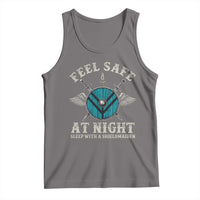 Funny Feel Safe At Night Sleep With A Shieldmaiden Tank Top Viking Pride - Wonder Print Shop