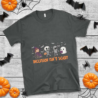 Halloween Teacher T Shirt Inclusion Isn't Scary Cute Skeleton Ghost Witch - Wonder Print Shop