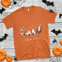 Halloween School Counselor T Shirt Don't Ghost Your Feelings Talk About Them Ghost Cats - Wonder Print Shop