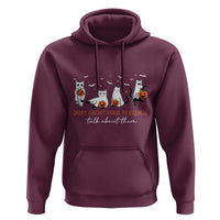 Halloween School Counselor Hoodie Don't Ghost Your Feelings Talk About Them Ghost Cats