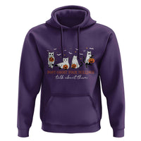 Halloween School Counselor Hoodie Don't Ghost Your Feelings Talk About Them Ghost Cats