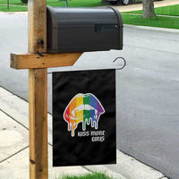 LGBT Lesbian Halloween Garden Flag Kiss More Girls Rainbow Vampire Lips - Wonder Print Shop