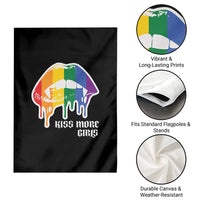 LGBT Lesbian Halloween Garden Flag Kiss More Girls Rainbow Vampire Lips - Wonder Print Shop