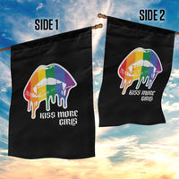 LGBT Lesbian Halloween Garden Flag Kiss More Girls Rainbow Vampire Lips - Wonder Print Shop