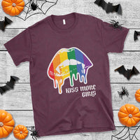 LGBT Lesbian Halloween T Shirt Kiss More Girls Rainbow Vampire Lips - Wonder Print Shop