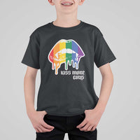LGBT Lesbian Halloween T Shirt For Kid Kiss More Girls Rainbow Vampire Lips - Wonder Print Shop