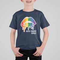 LGBT Lesbian Halloween T Shirt For Kid Kiss More Girls Rainbow Vampire Lips - Wonder Print Shop
