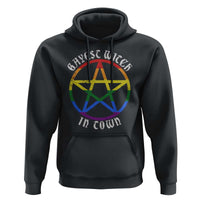 Halloween LGBT Hoodie Gayest Witch In Town Rainbow Pentagram Star