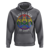 Halloween LGBT Hoodie Gayest Witch In Town Rainbow Pentagram Star