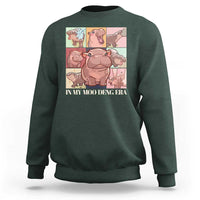 In My Moo Deng Era Sweatshirt Cute Hippo Zoo Meme Baby Pygmy - Wonder Print Shop