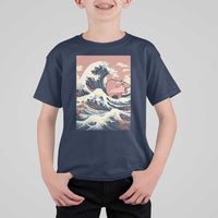 Funny Moo Deng T Shirt For Kid Cute Hippo Zoo Meme Baby Pygmy Tsunami - Wonder Print Shop