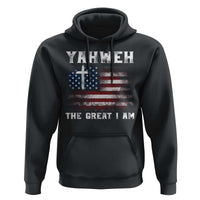 Yahweh The Great I Am Christian Faith Hoodie Vintage American Flag - Wonder Print Shop