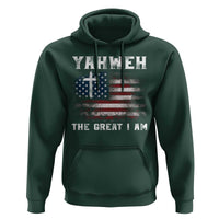 Yahweh The Great I Am Christian Faith Hoodie Vintage American Flag - Wonder Print Shop