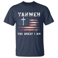 Yahweh The Great I Am Christian Faith T Shirt Vintage American Flag - Wonder Print Shop