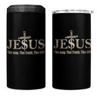 Jesus The Way The Truth The Life 4 in 1 Can Cooler Tumbler Christian Cross Nails - Wonder Print Shop