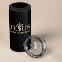Jesus The Way The Truth The Life 4 in 1 Can Cooler Tumbler Christian Cross Nails - Wonder Print Shop