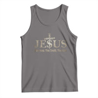Jesus The Way The Truth The Life Tank Top Christian Cross Nails - Wonder Print Shop