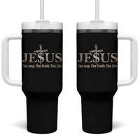 Jesus The Way The Truth The Life Tumbler With Handle Christian Cross Nails - Wonder Print Shop