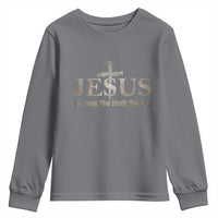 Jesus The Way The Truth The Life Youth Sweatshirt Christian Cross Nails - Wonder Print Shop