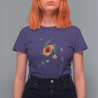 Hurricane Gabrielle 2025 T Shirt For Women Meteorologist Weather Radar Storm Chasing - Wonder Print Shop
