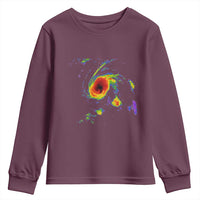 Hurricane Gabrielle 2025 Youth Sweatshirt Meteorologist Weather Radar Storm Chasing - Wonder Print Shop