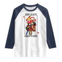 Funny Born To Jest Forced To Joust Raglan Shirt Medieval Renaissance Meme - Wonder Print Shop
